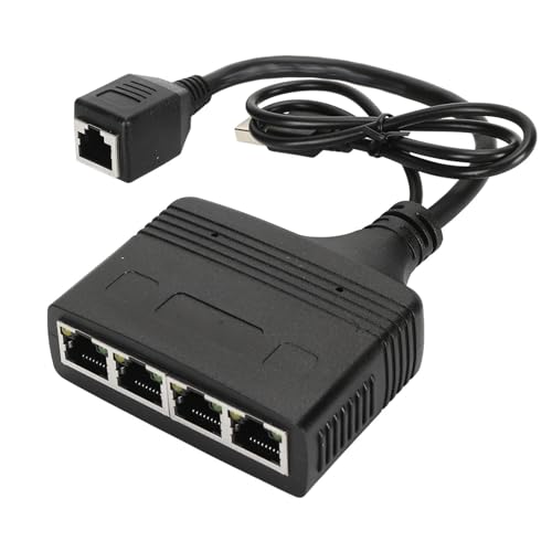 Ethernet-Splitter 1 Bis 4 High Speed ​​1000 Mbit/s, RJ45-Netzwerk 1 Bis 4 Gigabit-Splitter Unterstützt 4 Geräte Gleichzeitig, 1000 Mbit/s LAN-Splitter für Cat5 5e 6 7 8 von VBESTLIFE