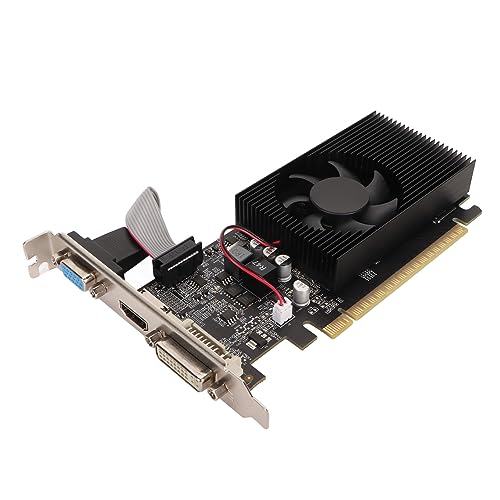 GT610 2G GDDR3 64bit 810 MHz Separate Grafikkarte, Gaming-Grafikkarte mit Leisem Lüfter, mit DVI-VGA-HDMI-Schnittstelle, PCI Express 2.0 von VBESTLIFE