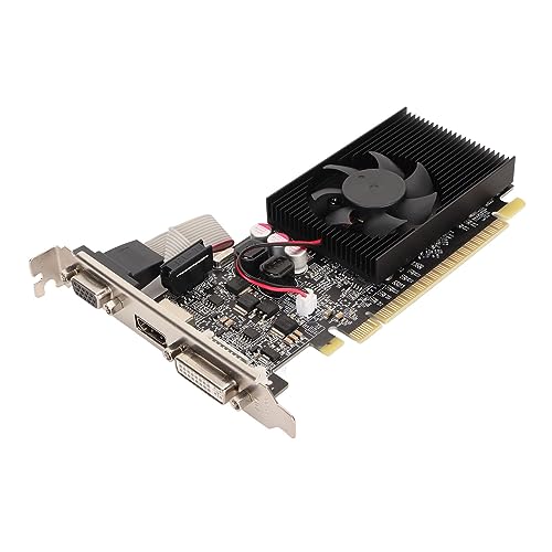 GT730 2 GB Grafikkarte, GDDR3, 64 Bit, PCI Express 2.0 X16, 810/1000 MHz, Desktop-Computer-Grafikkarte mit HDMI-, DVI- und VGA-Anschlüssen von VBESTLIFE