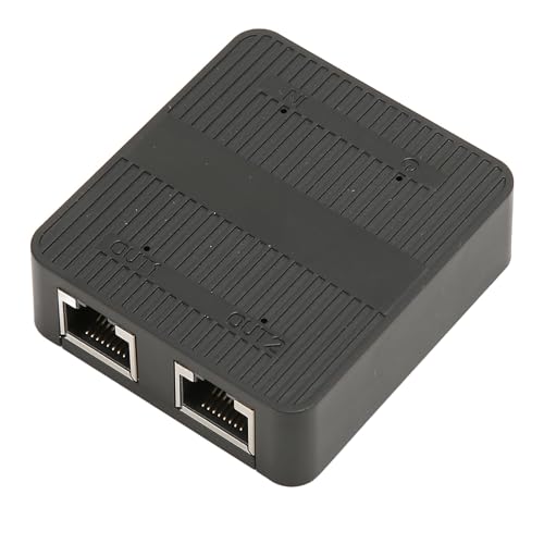 Gigabit-Internet-Splitter, RJ45 1 Eingang 2 Ausgänge 1000 Mbit/s -Stromversorgung, Sicherer, Stabiler Signal-LAN-Splitter, mit USB-Kabel für Switch-TV-PC von VBESTLIFE