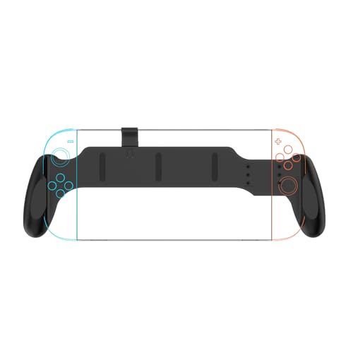 Grip for Switch 2, Asymmetrisches Design, Ergonomische Spielkonsolengriff Grip für Switch 2 (2025) für Switch für Switch Organic Light Emitting Diode (Black) von VBESTLIFE