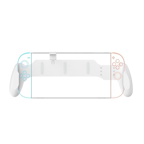 Grip for Switch 2, Asymmetrisches Design, Ergonomische Spielkonsolengriff Grip für Switch 2 (2025) für Switch für Switch Organic Light Emitting Diode (White) von VBESTLIFE