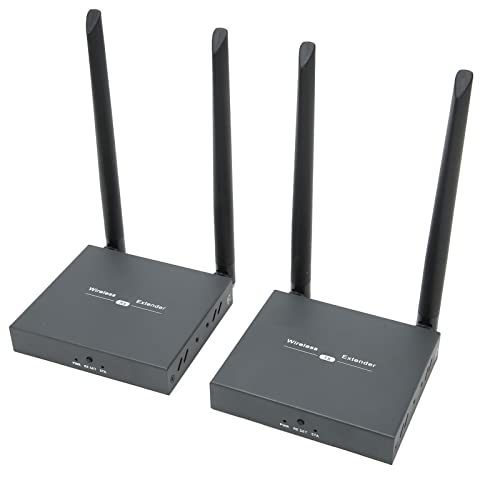 VBESTLIFE HD Multimedia Interface Extender Kit 1080P Wireless 200 M Reichweite für TV, Stabile Signalübertragung mit IR-Fernbedienung (EU-Stecker) von VBESTLIFE