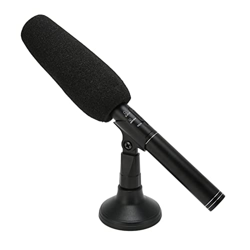 Handheld-Interview-Mikrofon, Professionelles XLR-Kondensator-Reportermikrofon mit Einfacher Richtwirkung Zur von Sprechbühnen, für Smartphone-Laptop-Desktop von VBESTLIFE