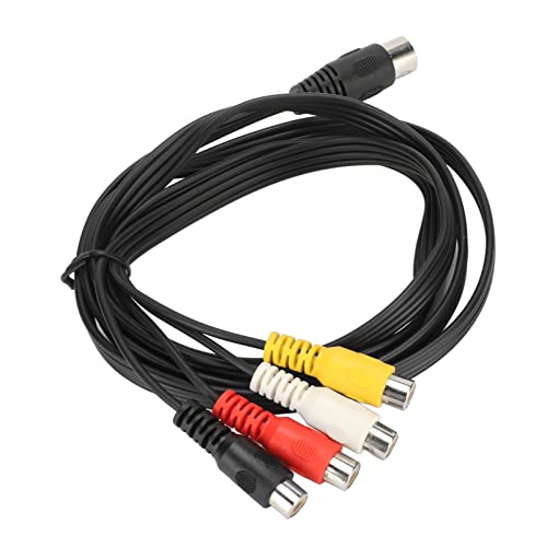 Kabel, 5-poliger DIN-Stecker auf 4 Cinch-Buchsen, Vintage Sound Equipment Adapter, 5-poliger DIN-Stecker auf 4 Cinch-Buchsen, für CD-Player, VCR, DVD, Phono, LD, Lautsprecher, von VBESTLIFE