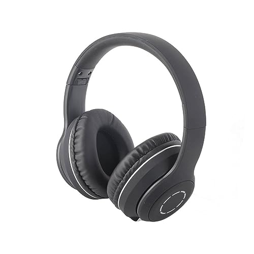 Kabellose Bluetooth-Kopfhörer über Dem Ohr, Heavy-Bass-Headset mit Mikrofon und Faltbarem Bluetooth V5.1-Kopfhörer für Reisen, Smartphone, Computer, Laptop (Schwarz) von VBESTLIFE