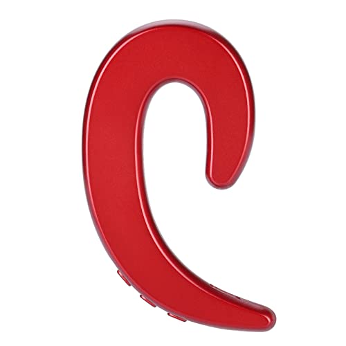 Kabelloser Bluetooth-Kopfhörer, Schmerzfreies Knochenleitungs-Headset, Freihändiger Ohrbügel, Wasserdicht mit Chinesischer und Englischer Spracherinnerung (Rot) von VBESTLIFE