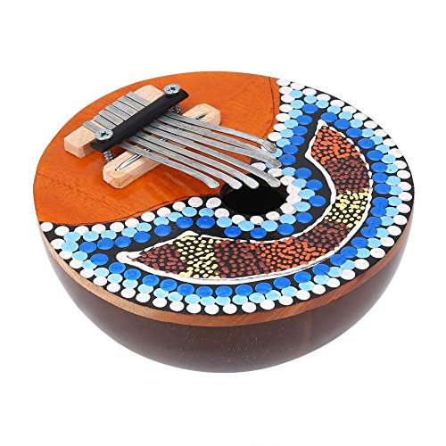 Kalimba Thumb Piano 7 Tasten, Tragbare Mbira Finger Piano Musikinstrument Geschenke für Kind und Erwachsene Anfänger von VBESTLIFE