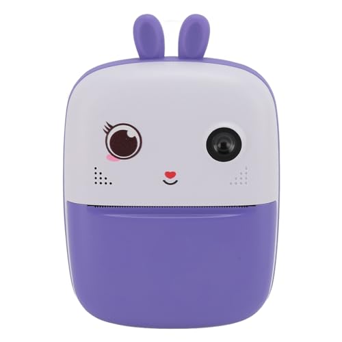 Kinder-Sofortbildkamera, 48M 1080P-Druckkamera mit Doppelkameras Vorne und Hinten, 2,4-Zoll-LCD-Bildschirm, Digitale Cartoon-Videokameras für Kleinkinder (Purple) von VBESTLIFE