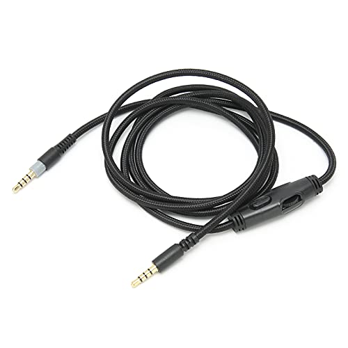 Kopfhörer-Audiokabel, 3,5-mm-Stecker-zu-Stecker-Audiokabel mit Lautstärkeregler für HyperX Cloud, für HyperX Cloud Alpha Kopfhörer-Audiokabel, 3,5-mm-Stecker-zu-Stecker-Audiokabel mit Lautstärkeregler für HyperX Cloud, für HyperX Cloud Alpha von VBESTLIFE