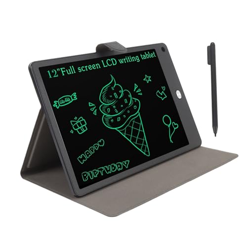 LCD -Schreibtablet für Erwachsene, 12 Zoll Vollbild mit PU -Tablet -Hülle, Wiederverwendbares Digitales Notizblock Löschbar Elektronische Zeichnungstablette, Schwarz LCD -Schreibtablet für Erwachsene, 12 Zoll Vollbild mit PU -Tablet -Hülle, Wiederverwendbares Digitales Notizblock Löschbar Elektronische Zeichnungstablette, Schwarz von VBESTLIFE