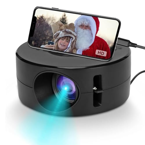 LED-Projektor, Tragbarer Kleiner Projektor 1080P mit Kabelgebundener Funktion für den Gleichen Bildschirm, Filmprojektoren für zu Hause Im Freien Als Geschenk für Kinder, für von VBESTLIFE