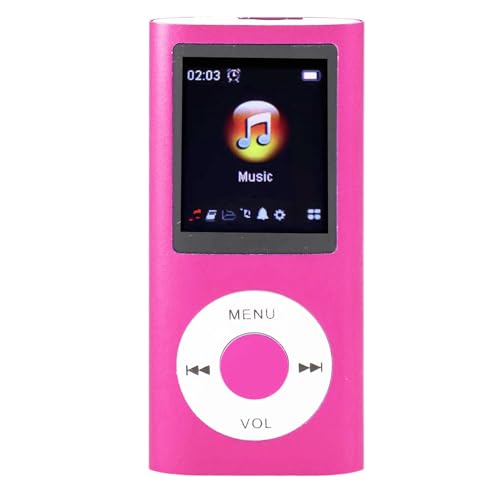MP3-Player, Musik-Player mit 8 Stunden Verlustfreiem HiFi-Sound und 7 Soundeffekten, Tragbarer Digitaler Musik-Player, Video, Sprachaufzeichnung, E-Book-Reader (Rosa) von VBESTLIFE