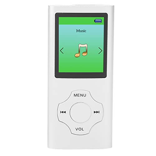 MP3-Player mit 1,8-Zoll-LCD-Bildschirm, Tragbarer Musik-MP3-Player, Unterstützt, UKW-Radio, E-Book, Verlustfreier Sound, 64 GB Erweiterbar (Silber) von VBESTLIFE
