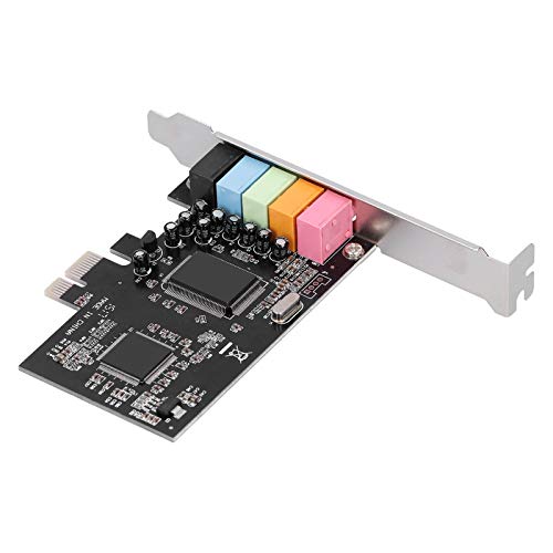 PCI-E 5.1Stereo-Audiokarte, Vollduplex-5.1-Kanal-PCI-Express-Soundkarte für Win 7-Desktop-Computer von VBESTLIFE