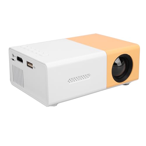 Projektor, 1080P Full HD Unterstützter Videoprojektor, Tragbarer Heimkino-Filmprojektor für den Außenbereich, Kompatibel mit Smartphone, Tablet, Laptop, PC, TV-Box (EU-Stecker) von VBESTLIFE