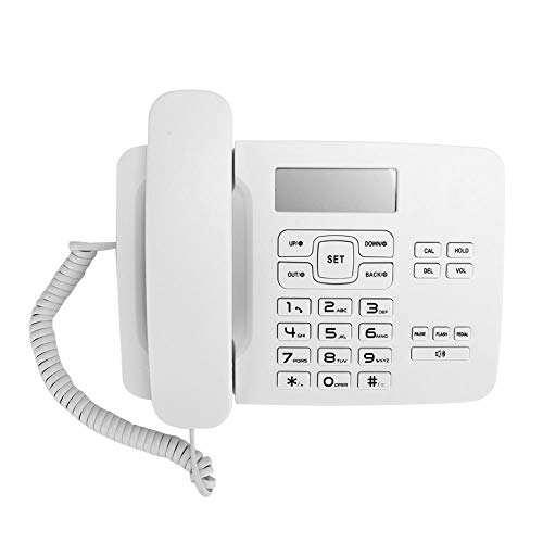 Schnurgebundenes Telefon, KX-T7001 FSK/DTMF-Systemtelefon für Privatanwender mit LCD-Kalenderanzeige mit Flash-Funktion, Wahlwiederholungsfunktion und Vorwahlfunktion.Weiß von VBESTLIFE
