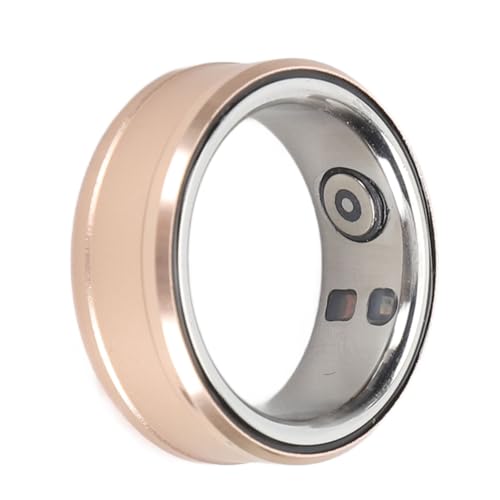 Smart Ring Health Tracker, Bluetooth 5.1 Schlafüberwachung Schrittzähler für Männer Frauen, IP68 Wasserdicht, für IOS, Android (Gold) von VBESTLIFE