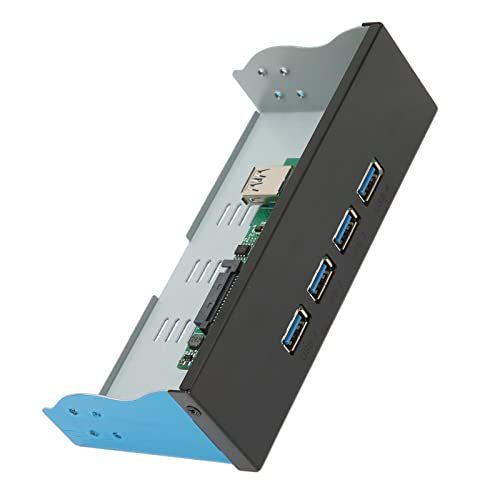 USB 3.1 Frontplatten-Hub 4 Anschlüsse, Aluminiumlegierung 5,25 Zoll Frontplatten-Hub 10 Gbit/s 5,25 Zoll Plug-and-Play für Mobiltelefone von VBESTLIFE