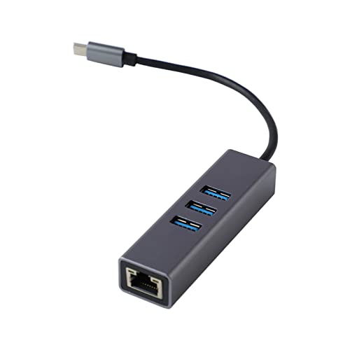 USB-C-auf-Ethernet-Adapter, Schnelle Datenübertragung, USB3.0 auf Megabit RJ45-Hub-Netzwerkadapter für Tablets, Handys, Computer, Notebooks von VBESTLIFE