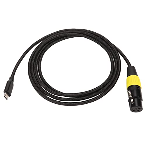 USB C auf XLR Buchse Kabel, XLR auf USB C Kabel, Flexibler Typ C Stecker auf XLR Buchse Mikrofonkabel Stecker Adapter für PC Telefon Tablet (2m) von VBESTLIFE