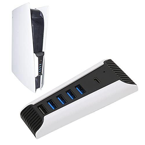 USB-Hub für PS5, 5-Port-USB-Hub, Hochgeschwindigkeits-Erweiterungs-Hub-Ladegerät, USB-Extender für 5 von VBESTLIFE