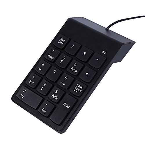 USB Numerische Tastatur, 18 Tasten Number Pad Number Pad Numpad Tastatur für Laptop Notebook PC Computer von VBESTLIFE