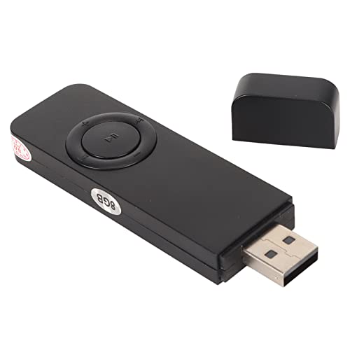 USB-Stick MP3-Player, 8 GB Musik-Player mit USB-Flash-Laufwerk, Tragbarer HiFi-MP3-Musik-Player mit Verlustfreiem Sound, Erweiterbar auf Bis zu 64 GB (Schwarz) von VBESTLIFE