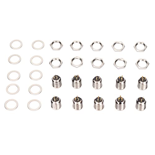 VBESTLIFE 10 Stück 3-polige Metall-Einbaubuchse, XLR 3-poliger Stecker mit Dichtung und Unterlegscheibe für Chassis-Panel, XLR-Mikrofon von VBESTLIFE
