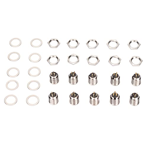 VBESTLIFE 10 Stück 3-polige Metall-Einbaubuchse, 3-poliger Metall-Stecker, Buchse, XLR 3-poliger Stecker mit Dichtung und Unterlegscheibe für Chassis-Panel, XLR-Mikrofon von VBESTLIFE