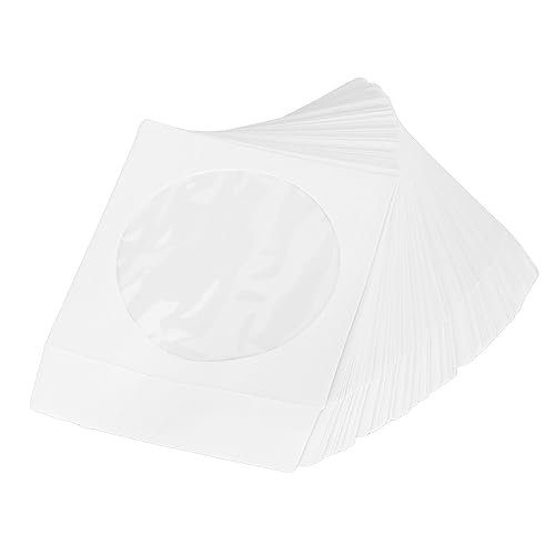 VBESTLIFE 100er-Pack CD-DVD-Hüllen, Dicke Weiße CD-DVD-Umschläge aus Papier mit Fensterausschnitt und Klappe für 4,7-Zoll-Discs VBESTLIFE 100er-Pack CD-DVD-Hüllen, Dicke Weiße CD-DVD-Umschläge aus Papier mit Fensterausschnitt und Klappe für 4,7-Zoll-Discs von VBESTLIFE