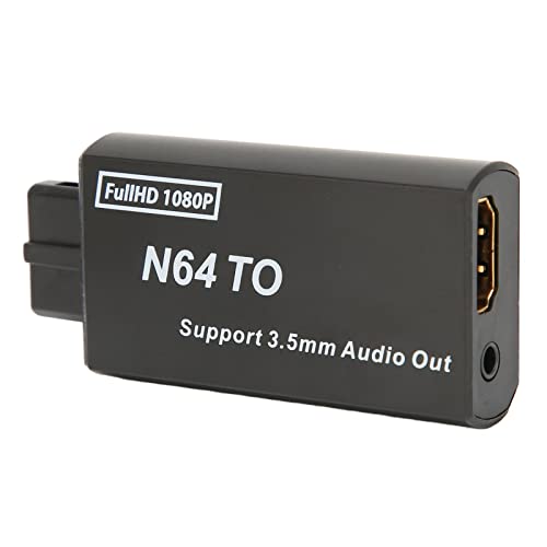 1080P N64-zu-HDMI-Konverter, Plug-and-Play-Videoadapter für, Verlustfreie Signalkonvertierung, Kompatibel mit PAL NTSC-Anzeigemodi von VBESTLIFE