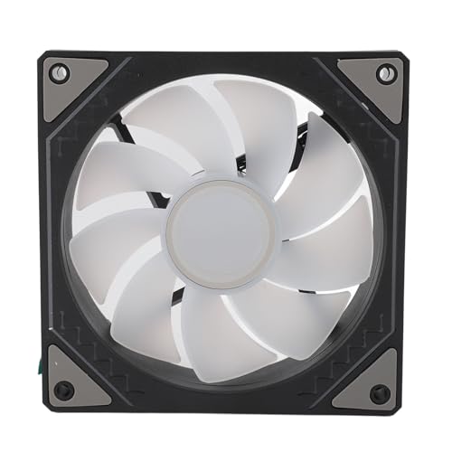 120-mm-Gehäuselüfter, ARGB-LED-Beleuchtung, 2000 U/min, 54,6 CFM, 1,72 MmH20, 29 DBA, 4-polig, 3-polig mit RGB-Synchronisierung für CPU-Kühler (Reverse Blade Schwarz) von VBESTLIFE