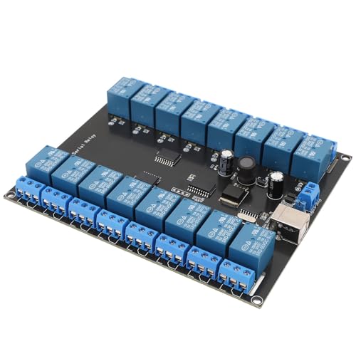 16-Kanal-Relaismodul mit USB-Steuerung, SPDT-Relaisdesign und LED-Anzeige für die Automatisierungssteuerung von VBESTLIFE
