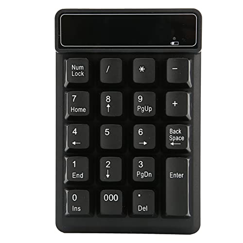 VBESTLIFE 2,4 GHz Kabelloser Nummernblock mit USB-Empfänger，19 Tasten 10M Arbeitsabstand Ergonomisches Design Tragbare Leichte Numerische Tastatur für das Büro von VBESTLIFE