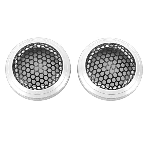 VBESTLIFE 2 Stück 2,13 Zoll Universal-Autolautsprechergitter, Rundes Metalllautsprechergitter für Lautsprechermontage und Heimaudio, Autolautsprecherabdeckung für DIY-Grills (Silver) von VBESTLIFE