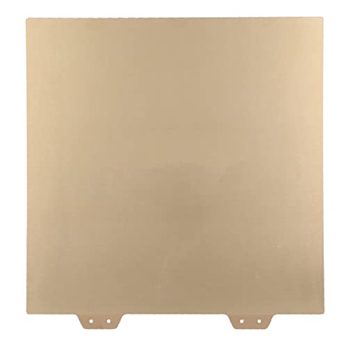 VBESTLIFE 3D-Drucker-Bauplatte für VORON2.4, Doppelseitig Beschichtete PEI-Stahlplatte für PLA ABS PETG TPU, 305 X 305 Mm, Gold (Stahlplatte) von VBESTLIFE