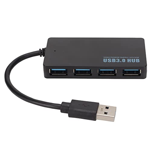 4-Port-USB-3.0-Hub, Tragbarer, Ultradünner 4-Port-Docking-Hub mit 5 Gbit/s, Stabiler Hochgeschwindigkeits-Datenübertragung für Laptop, Desktop, Flash-Laufwerk von VBESTLIFE