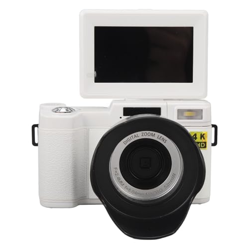 4K-Digitalkamera, Verbesserte 48-MP-Vlogging-Kamera mit Objektivdeckel, 3-Zoll-180-Klappbildschirm, Kompakte Reisekamera mit 16-fachem Digitalzoom, Blitz, Anti-Shake, Autofokus 4K-Digitalkamera, Verbesserte 48-MP-Vlogging-Kamera mit Objektivdeckel, 3-Zoll-180-Klappbildschirm, Kompakte Reisekamera mit 16-fachem Digitalzoom, Blitz, Anti-Shake, Autofokus von VBESTLIFE
