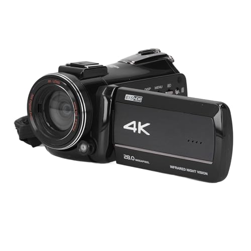 VBESTLIFE 4K-Videokamera-Camcorder 28 MP 60 FPS mit IR-Nachtsicht, 30-facher Smart-Zoom-Kamerarecorder 3,0-Zoll-Touchscreen-Vlogging-Kamera für Erwachsene und Jugendliche von VBESTLIFE
