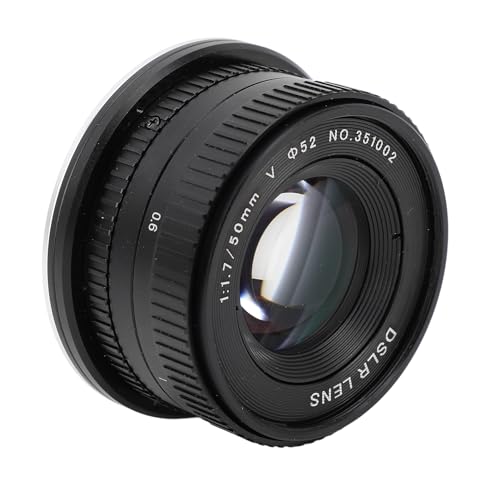 50-mm-F1.7-Objektiv mit Manueller Fokussierung, Vollformatobjektiv mit Großer Blende und Manueller Fokussierung mit Mehrschichtigen Beschichtungen für DSLR-Kameras mit EF-Mount, von VBESTLIFE