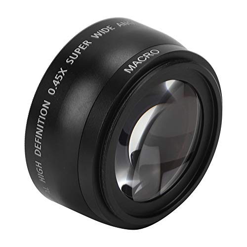 VBESTLIFE 55MM 0,45X Weitwinkel-Makroobjektiv, 55MM Universal-Weitwinkelobjektiv, Passend für Alle Kameraobjektive mit 55 Mm Durchmesser Camera von VBESTLIFE