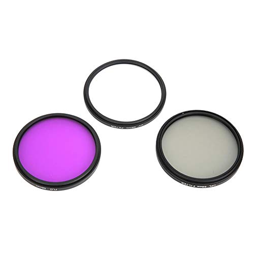 VBESTLIFE 58mm Objektivfilter Set, UV + CPL + FLD Optisches Glas Objektiv Filter Kit mit Aufbewahrungstasche für Canon für Nikon für Sony DSLR Kamera von VBESTLIFE