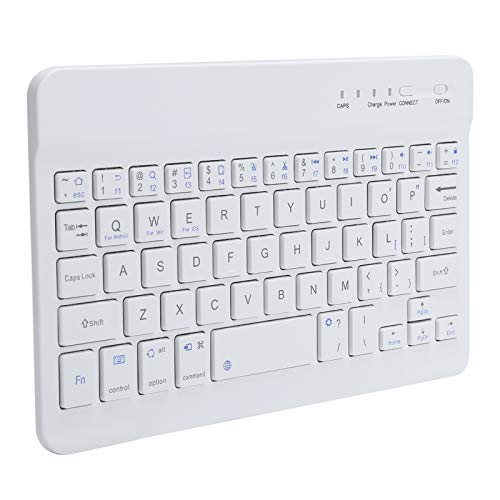 VBESTLIFE 59-Tasten-Minitastatur, Bluetooth-Tastatur, tragbar, Tablet-Computerzubehör, Weiß, Schokoladendesign, niedliche Minitastatur, Für Schüler, Für Zuhause/Büro/Schule von VBESTLIFE