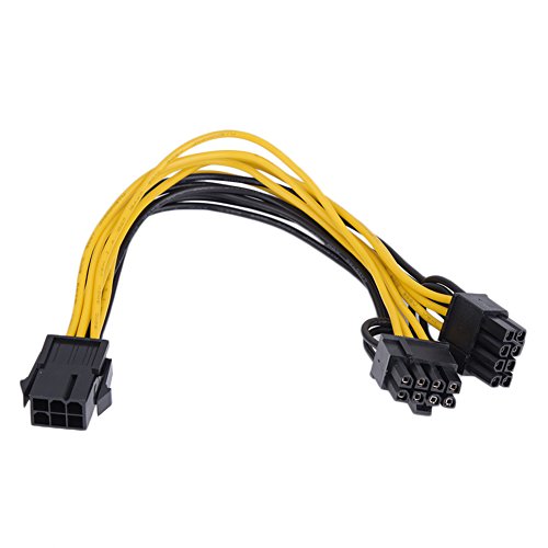 VBESTLIFE 6-Pin-Buchse auf Dual-8-Pin (6Pin + 2 Pin) Oder 2-Port 6Pin Male Grafikkarte PCI-E-Stromkabel Netzteil Splitter Kabel von VBESTLIFE