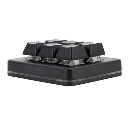VBESTLIFE 6-Tasten-Tastatur, USB 2,4 G Bluetooth, Mechanische Gaming-Makrotastatur, Einhändig Programmierbare OSU-Tastatur mit RGB-Beleuchtung, für Windows, für Linux VBESTLIFE 6-Tasten-Tastatur, USB 2,4 G Bluetooth, Mechanische Gaming-Makrotastatur, Einhändig Programmierbare OSU-Tastatur mit RGB-Beleuchtung, für Windows, für Linux von VBESTLIFE