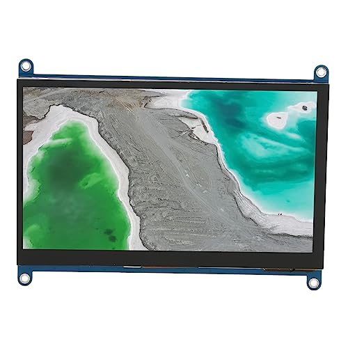 VBESTLIFE 7-Zoll-Touchscreen-, 1024 X 600 IPS, 178° Voller Betrachtungswinkel, HDMI-, Dual-Lautsprecher, Typ-C-Anschluss, für RasPi 4,3,2,1 Modell B, B+, A+ (Bildschirmmodul) von VBESTLIFE