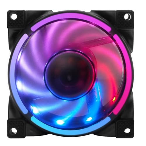 VBESTLIFE 80 Mm MFDB-Gehäuselüfter, Leiser PWM-Computerlüfter mit Langer Lebensdauer, 26,5 CFM Luftstrom, 8 Weiche Silikonpads, PWM- und ARGB-Funktion, für Gehäuse, Heizkörper, CPU-Kühler von VBESTLIFE