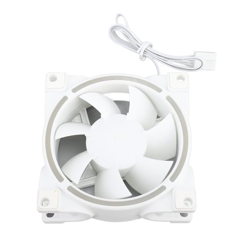 VBESTLIFE 80-mm-PWM-Gehäuselüfter, überlegener Leiser Lüfter, Effizientes Hydrauliklager, Intelligente PWM-Temperaturregelung, 7-Blatt-Design, mit MFDB, für PC-Computergehäuse (White) von VBESTLIFE