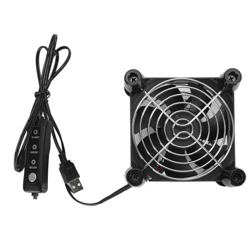 90 Mm Leiser USB-PC-Gehäuselüfter, 5 V, 0,25 A, Lüfter mit 3-Stufen-Einstellung für Computer, Spielekonsole, Haushaltsgeräte von VBESTLIFE